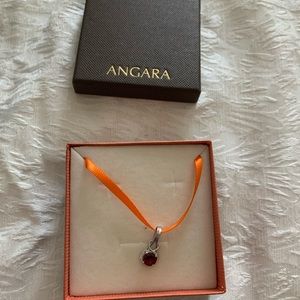 Garnet charm for necklace